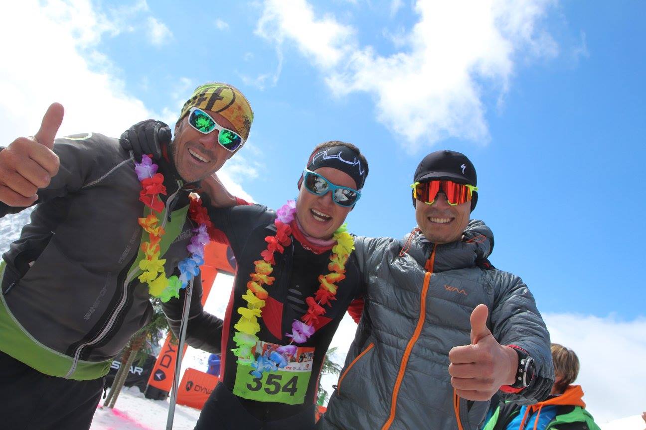 Equipe relais Fred Bousseau, Steven Blanc, Nicolas Raybaud du x3 courchevel