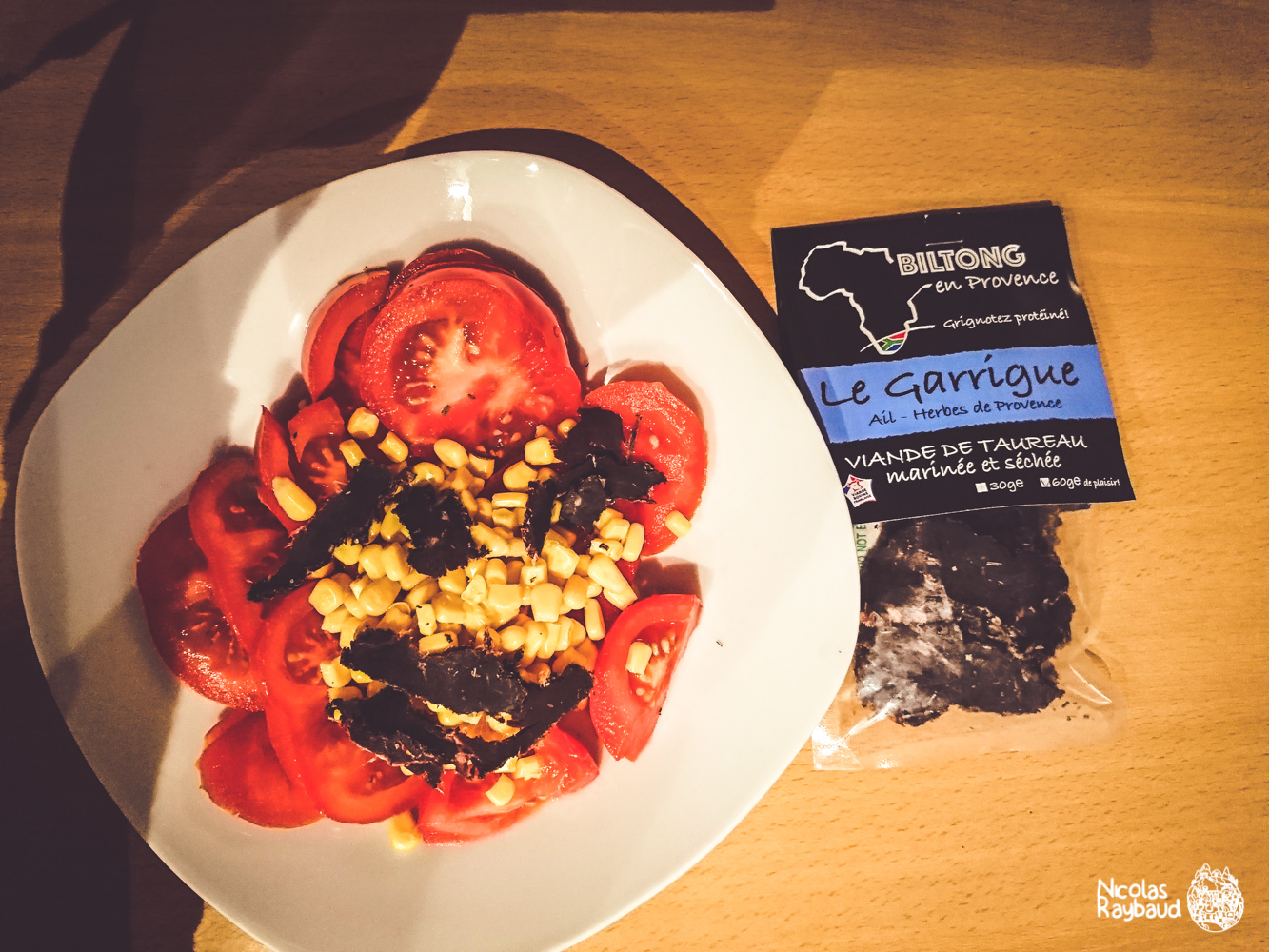 salade tomate mais biltong en provence